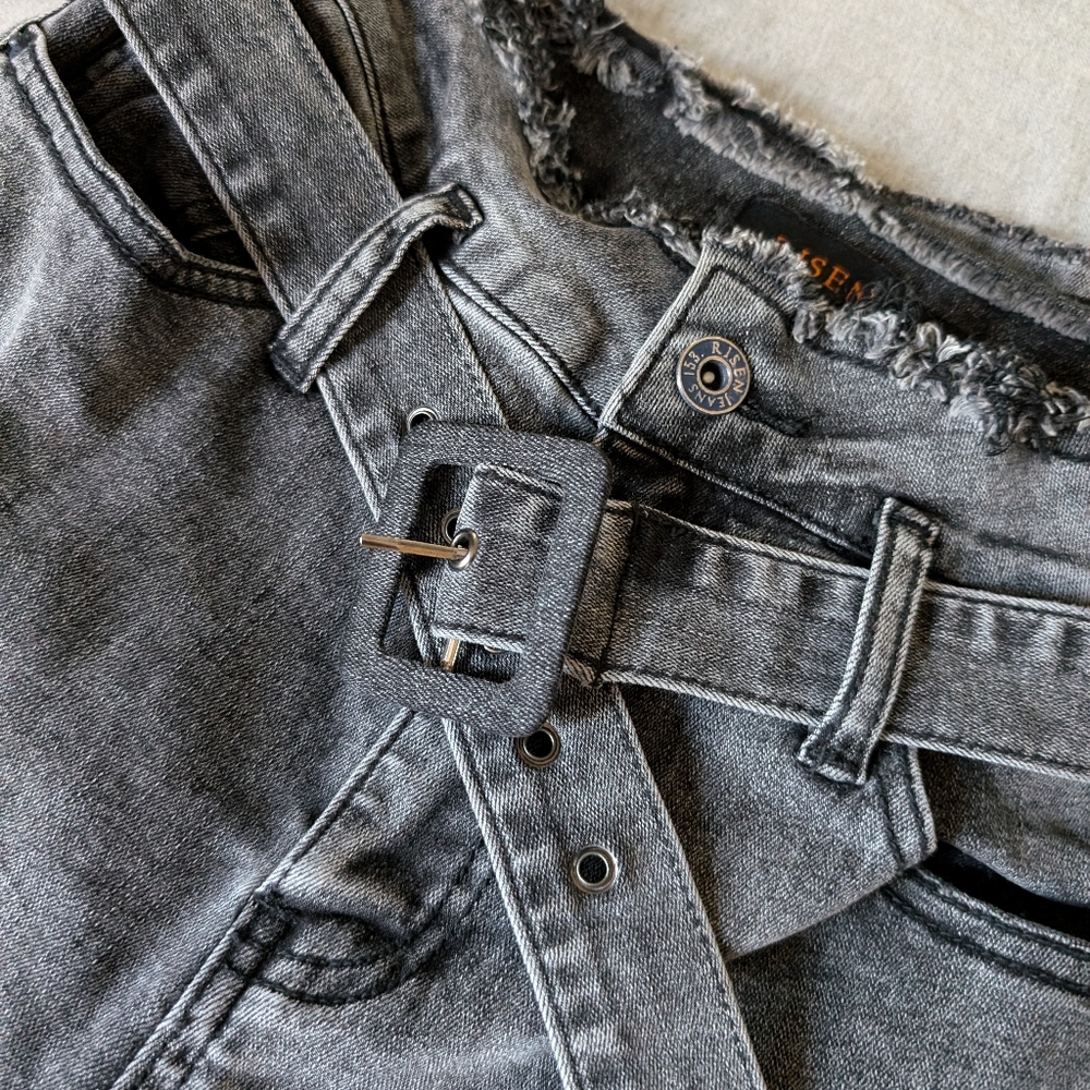 Risen Jeans Belted denim‎ sz  27 / 5 - Picture 2 of 7